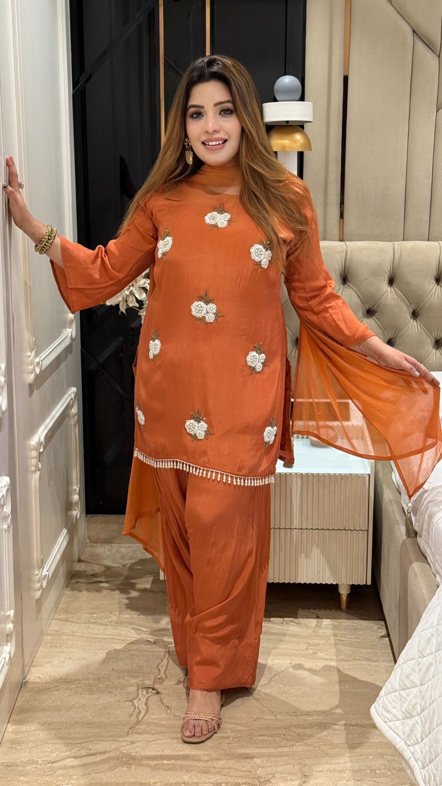 Mehvira Suit Set- Orange